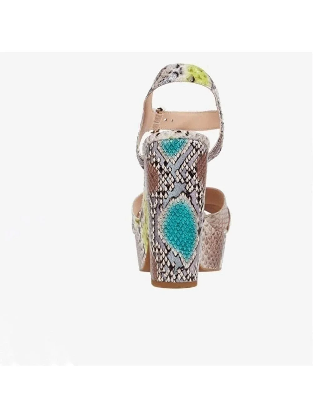 NIB-Kate Spade New York Women's Grace Platform Leather Sandals Lemon Sorbet